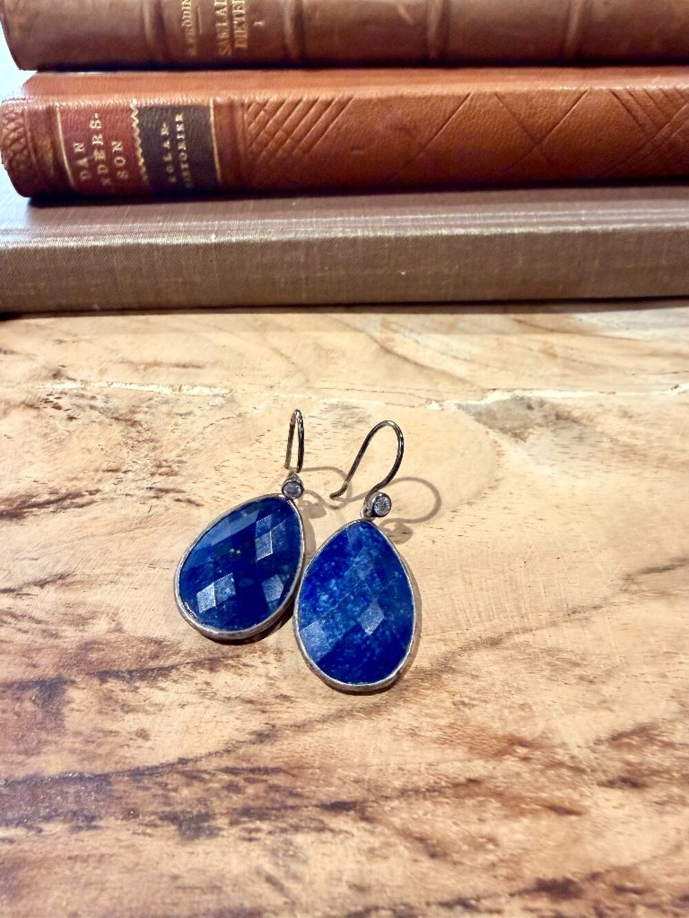 Retired Silpada Sterling Silver Lapis Lazuli & CZ TWILIGHT DROP Earrings W2871